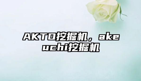 AKTO挖掘機，akeuchi挖掘機
